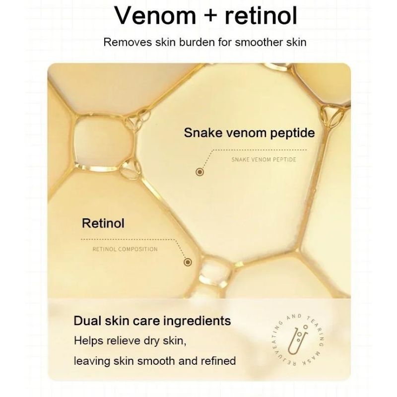 "retinol snake venom gold mask" "gold collagen mask benefits" "retinol snake venom peptide gold mask" "huasurv retinol snake venom peptide gold mask" "retinol snake venom peptide" "24k gold collagen infused anti aging serum reviews"