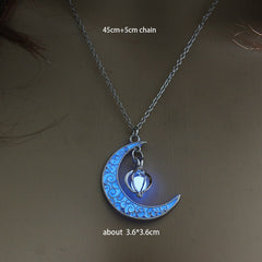 Bright Moon Gem Charm Necklace