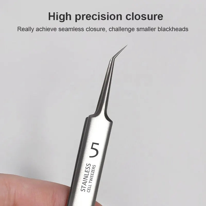 "Blackhead remover tool" "Acne treatment tools" "High-precision tweezers" "Stainless steel tweezers" "Blackhead extraction tool" "Professional facial tools""Health""Acne"