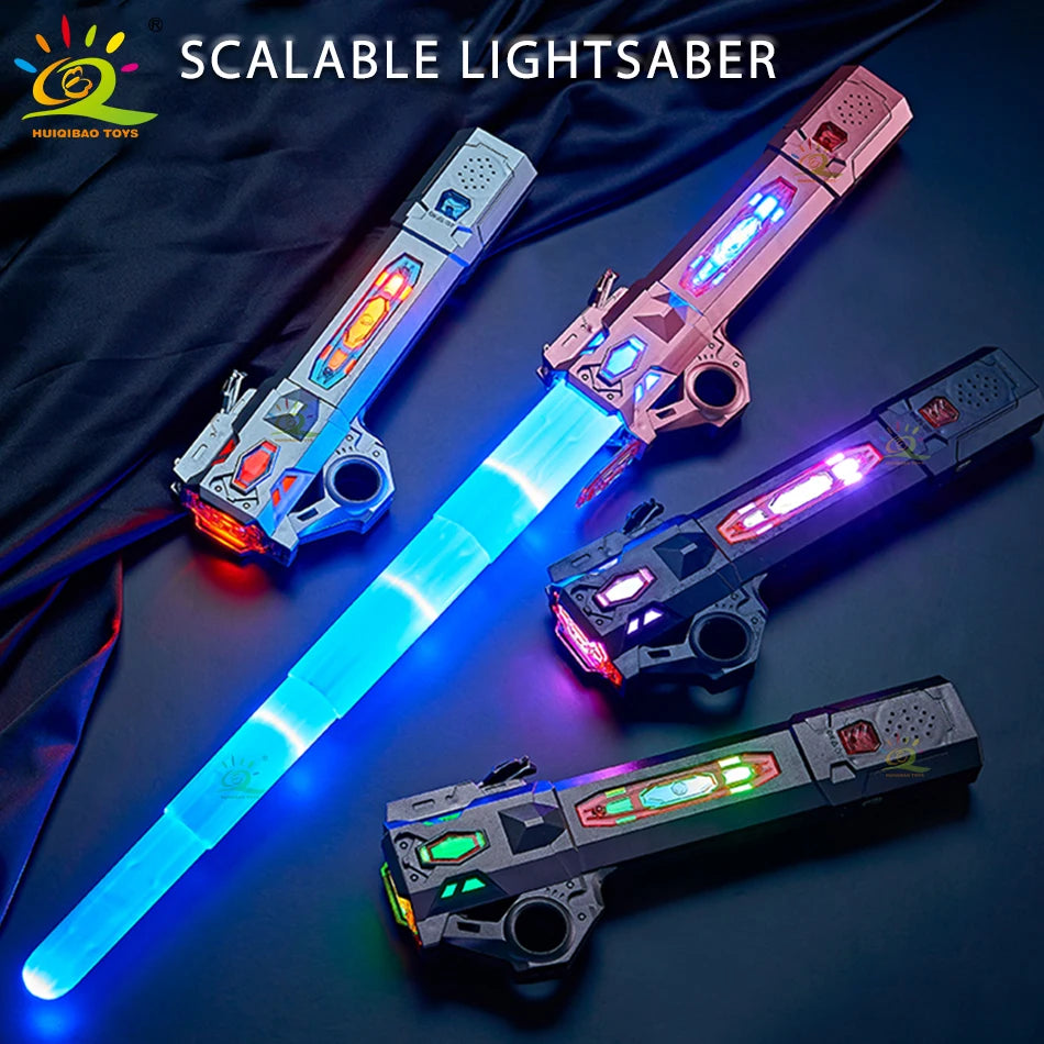 Retractable Lightsaber Finger Spinning Laser Sword Luminous Flash Soundfont Force FX FOC Blaster