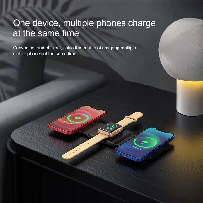 UltraCharge Trio: 3-in-1 Magnetic Wireless Charger