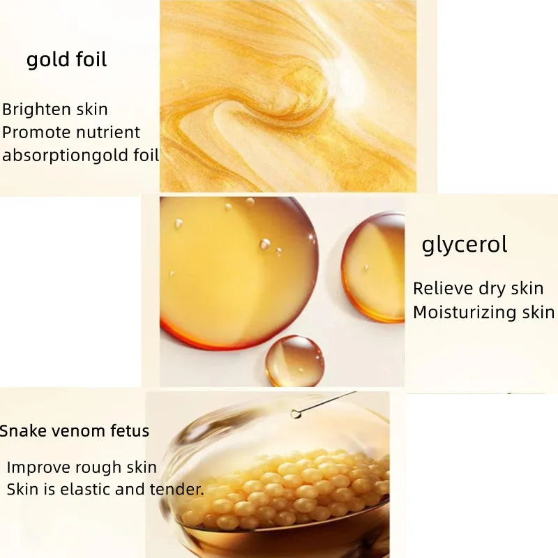 "retinol snake venom gold mask" "gold collagen mask benefits" "retinol snake venom peptide gold mask" "huasurv retinol snake venom peptide gold mask" "retinol snake venom peptide" "24k gold collagen infused anti aging serum reviews"