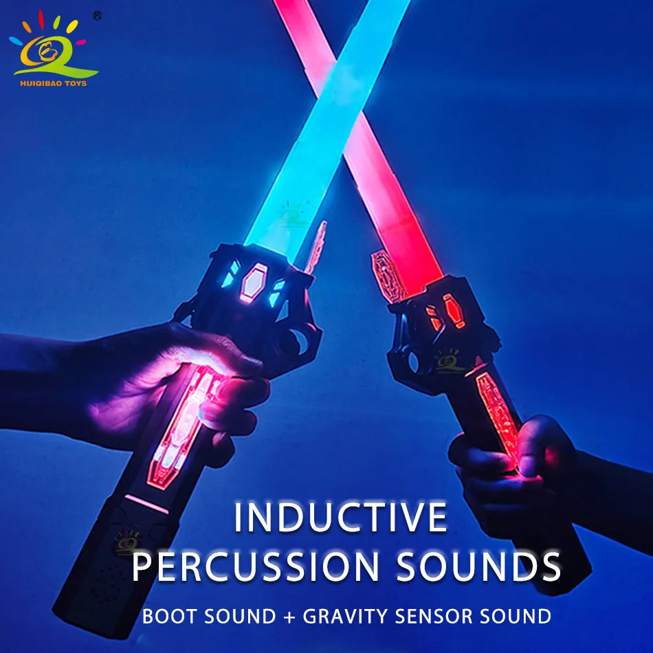 Retractable Lightsaber Finger Spinning Laser Sword Luminous Flash Soundfont Force FX FOC Blaster