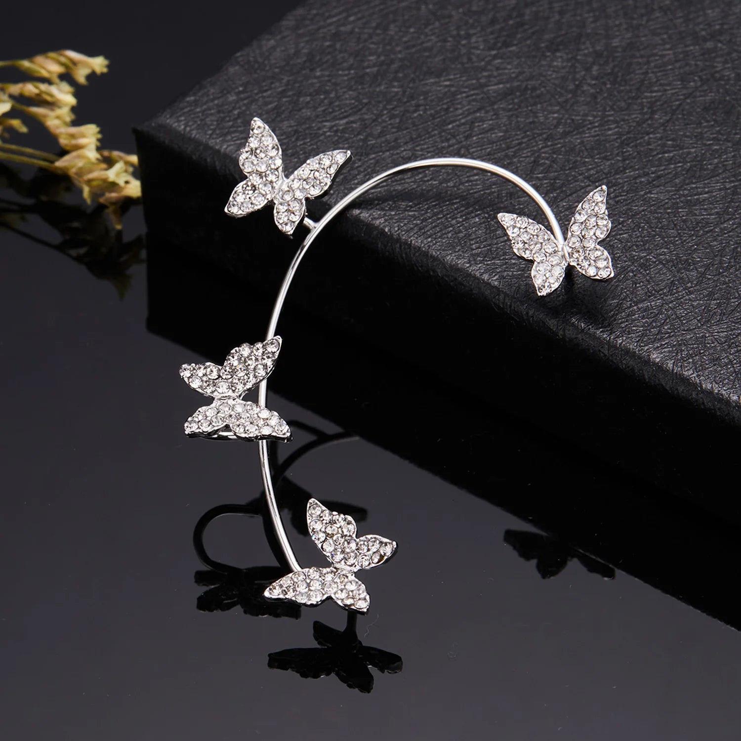 new silver butterfly ear ring" "new silver butterfly ear 202" "new silver butterfly ear"